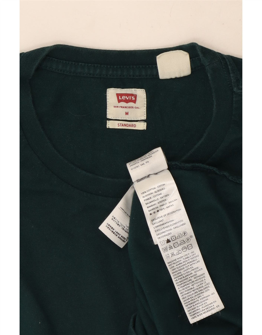 T-shirt standard da uomo Levi's Top in cotone verde medio