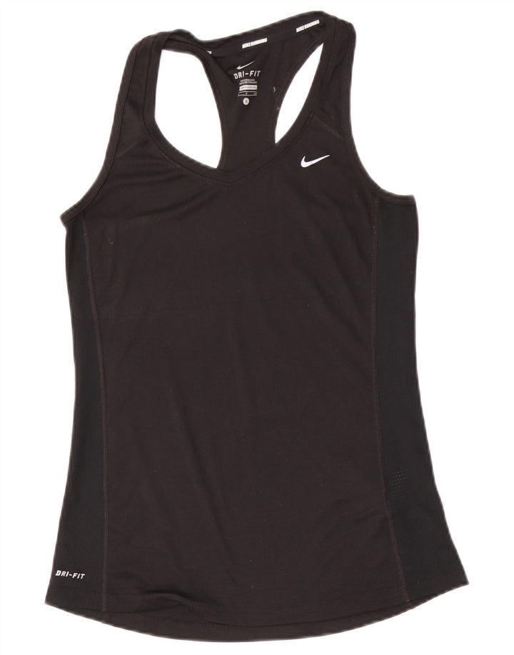 Canotta Nike Dri Fit da donna UK 8 Small Nero Poliestere