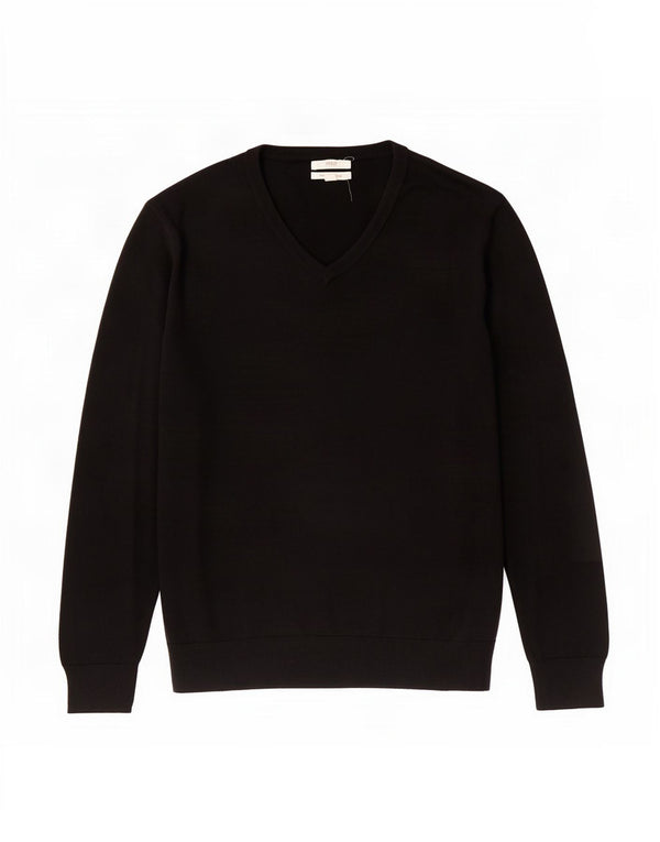 Maglione da uomo con scollo a V Marks & Spencer XL in cotone nero