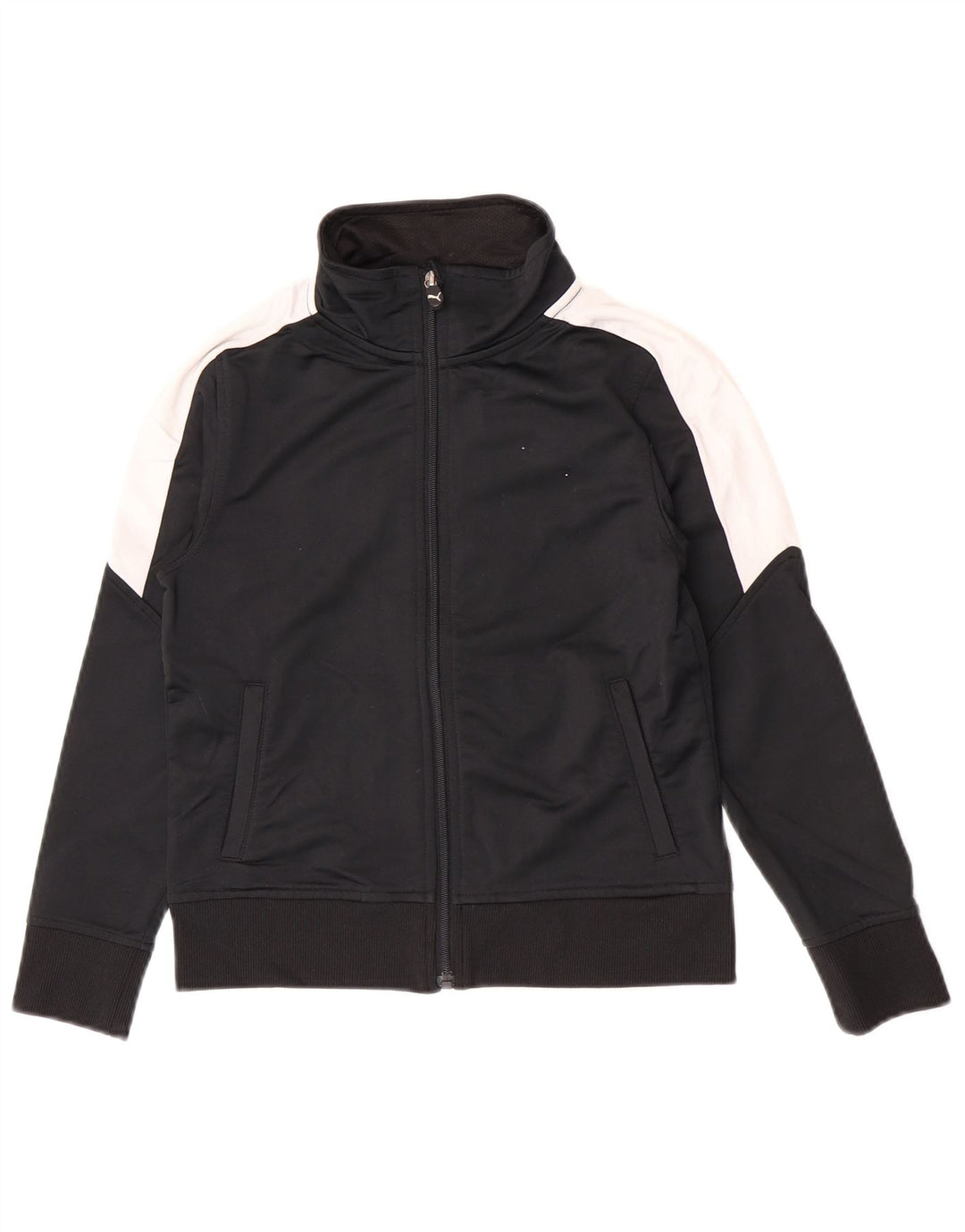 Giacca da tuta da ragazzo Puma, 7-8 anni, piccola, in poliestere color block nero
