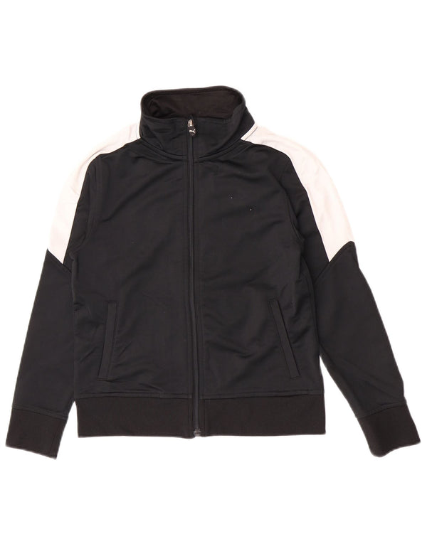 Giacca da tuta da ragazzo Puma, 7-8 anni, piccola, in poliestere color block nero