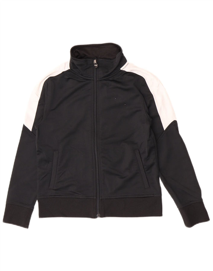 Giacca da tuta da ragazzo Puma, 7-8 anni, piccola, in poliestere color block nero