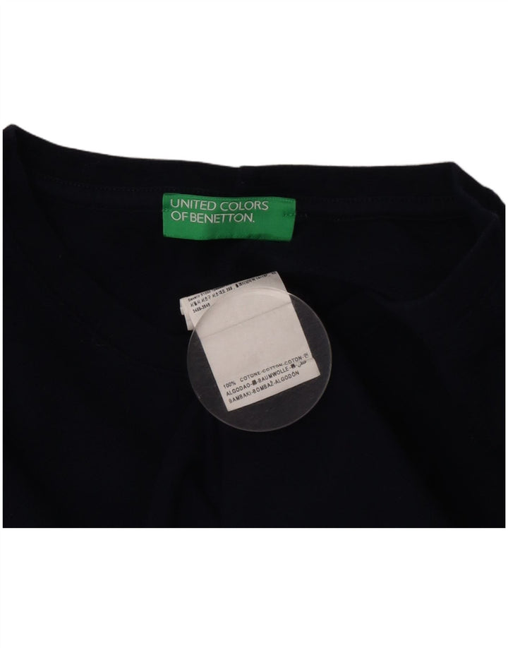 T-shirt da uomo Benetton Top Large in cotone blu navy