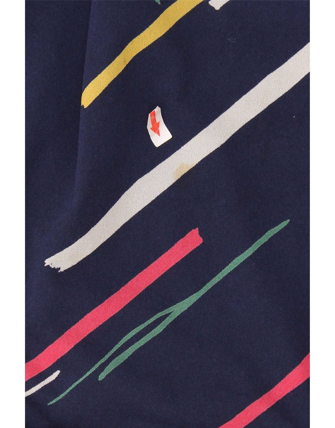 Abito a trapezio da donna vintage IT 42 Poliestere a righe blu navy medio