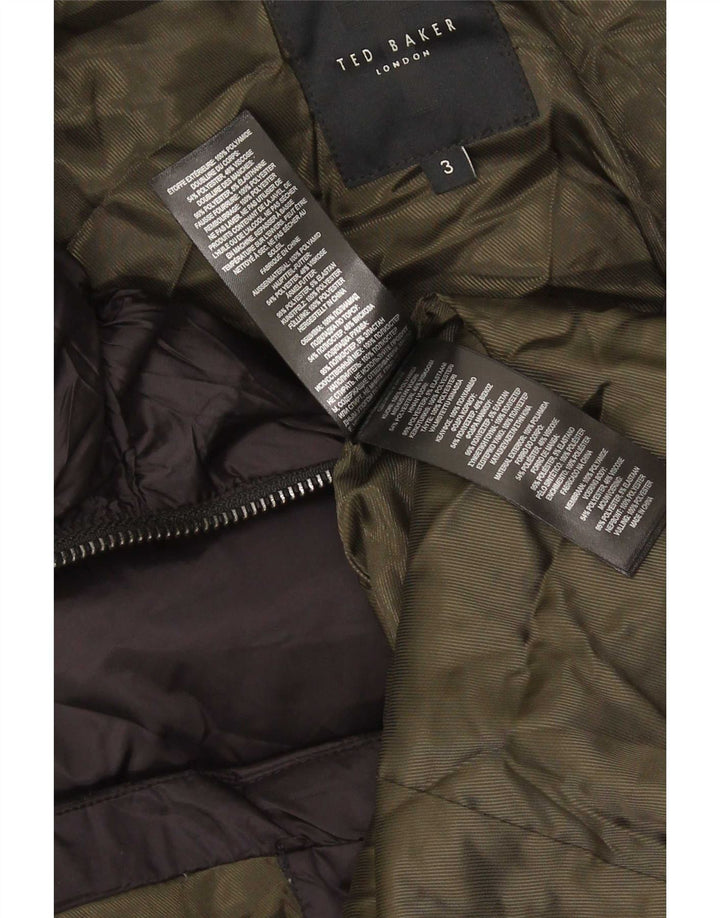 Cappotto imbottito con cappuccio da donna Ted Baker taglia 3 medio nero in poliammide