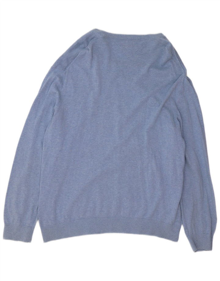 Maglione maglione con scollo a V da uomo Tommy Hilfiger 2XL Blu