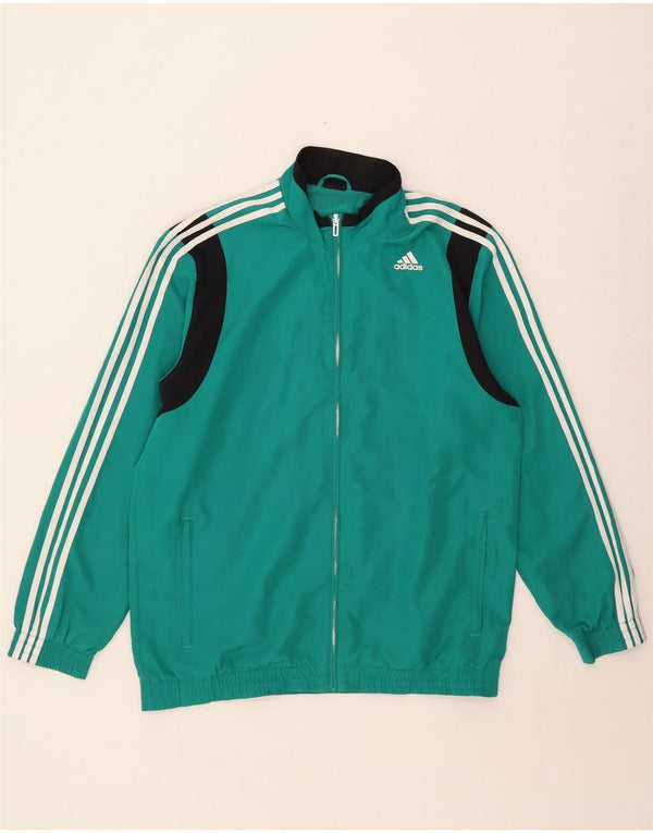 Giacca da uomo Adidas Climalite Top Jacket Large Turchese Colourblock