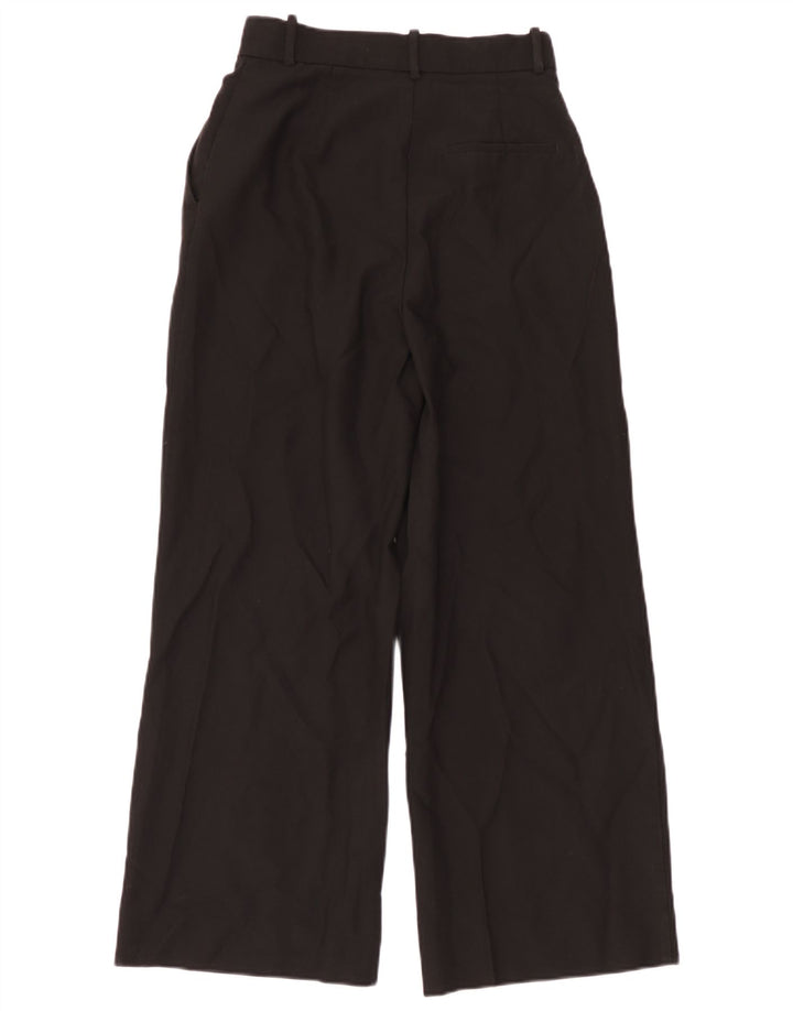 Pantaloni da completo da donna Zara a gamba larga piccoli W26 L28 poliestere nero