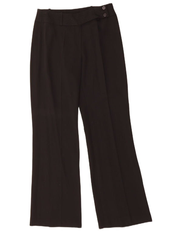 LAURA ASHLEY Womens Bootcut Suit Trousers UK 10 Small W27 L32 Black