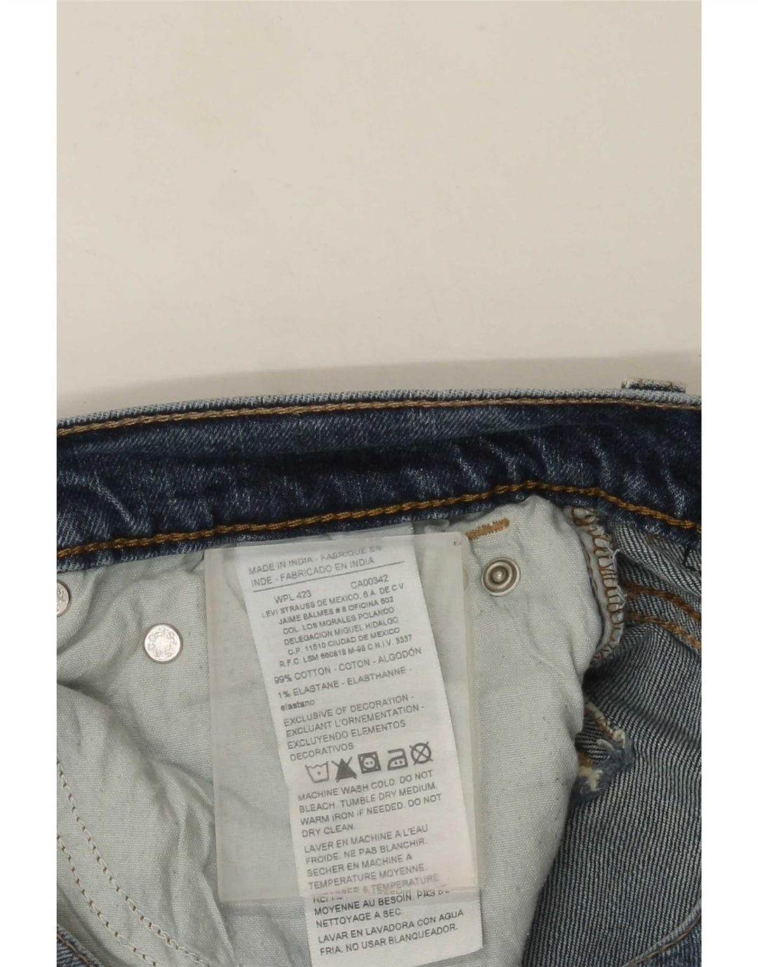 Jeans Levi's da uomo Denizen slim affusolati W32 L32 cotone blu