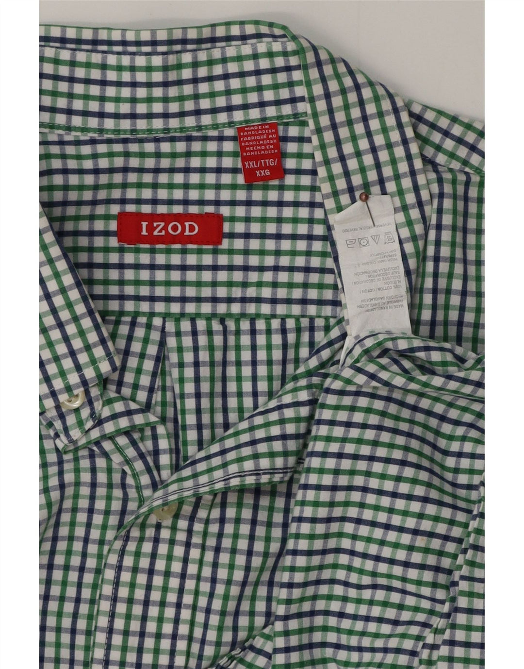 Camicia da uomo IZOD 2XL cotone a quadretti verde