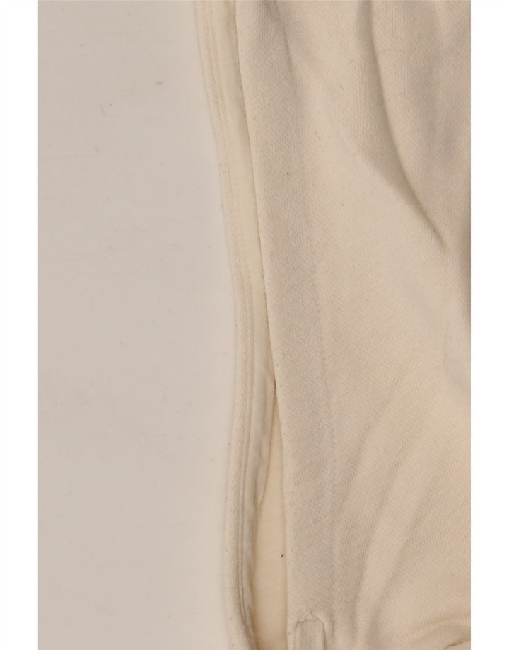 Felpa con cappuccio grafica da uomo Adidas, cotone bianco sporco medio