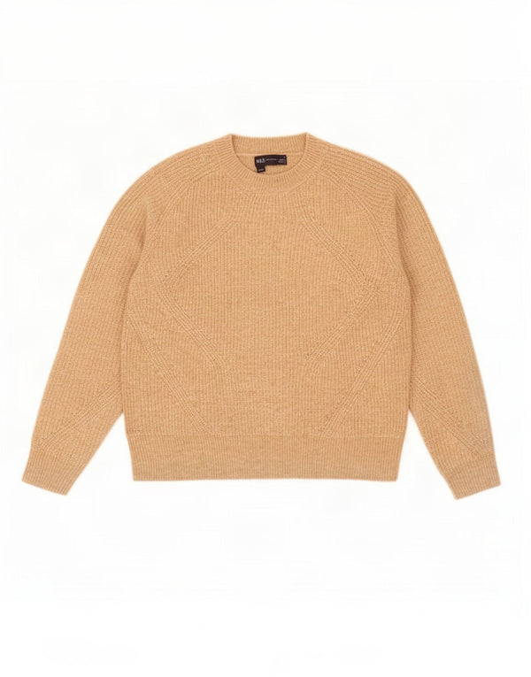 Maglione maglione girocollo da donna Marks & Spencer UK 14 Beige medio