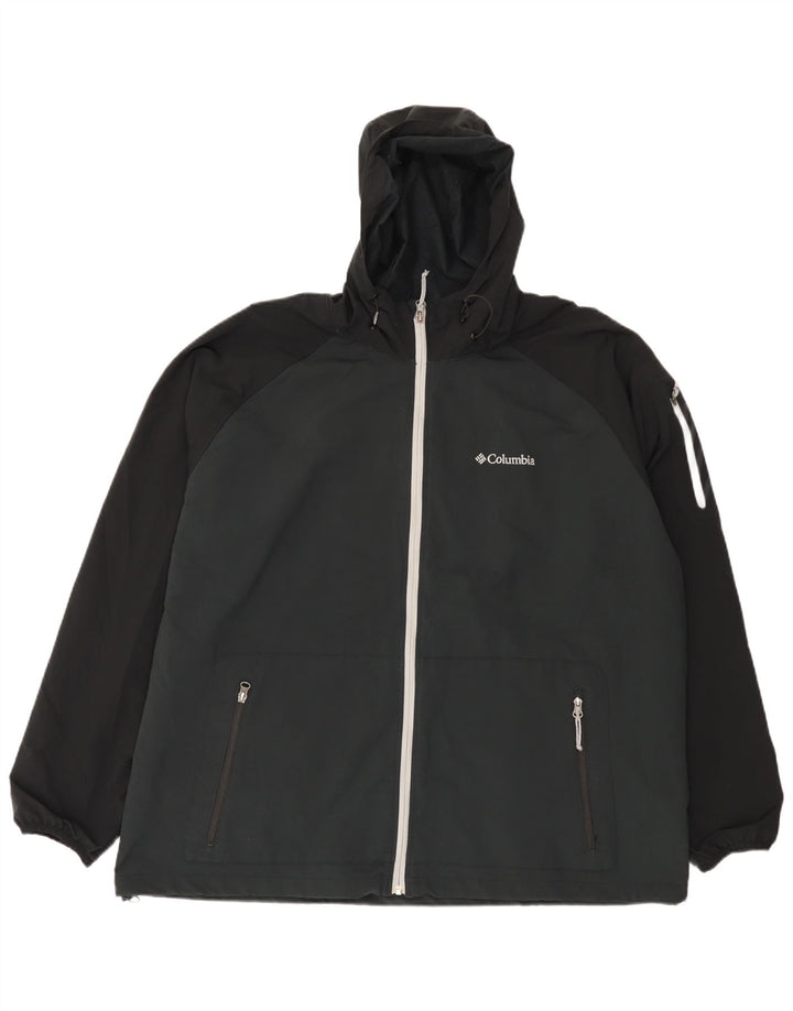 Giacca da tuta da uomo con cappuccio Columbia 2XL Poliestere color block nero