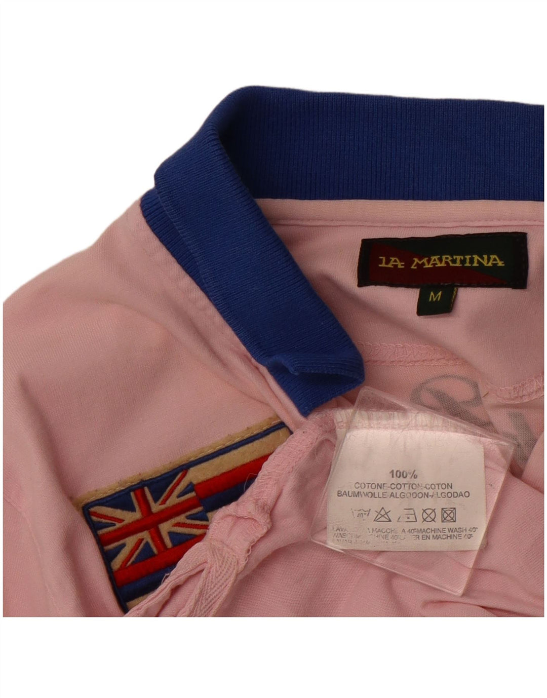 LA MARTINA Polo da donna a maniche lunghe con grafica Hawaii UK 12 Rosa medio