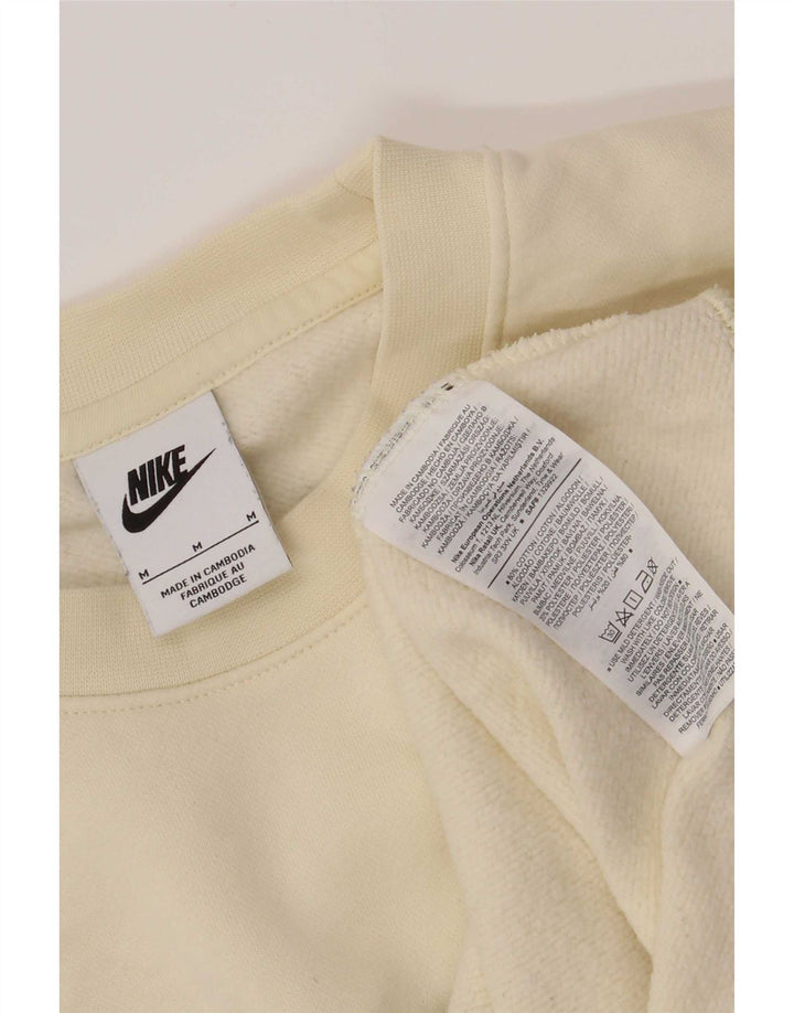 Felpa grafica da uomo Nike Felpa media in cotone color block bianco sporco
