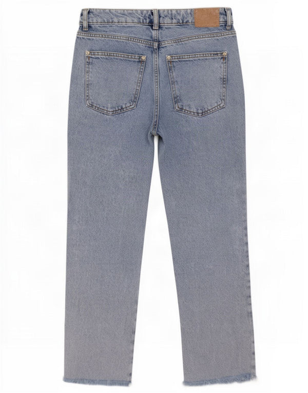 Jeans dritti da donna Zara US 36 XS W26 L29 cotone blu