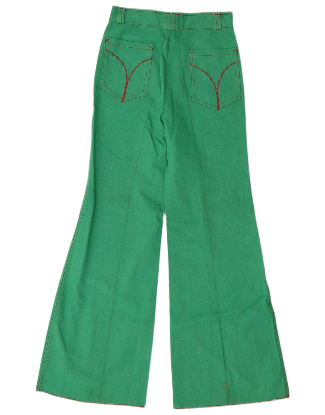Pantaloni casual svasati da donna chic IT 40 piccoli W24 L28 verde