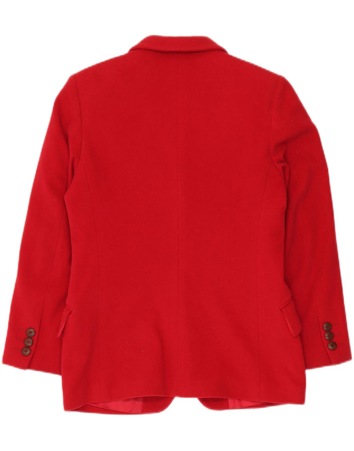 SEVENTY Womens 3 Button Blazer Jacket IT 42 Medium Red Virgin Wool
