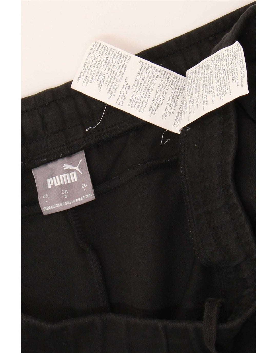 Pantaloni da tuta da uomo Puma Large in cotone nero