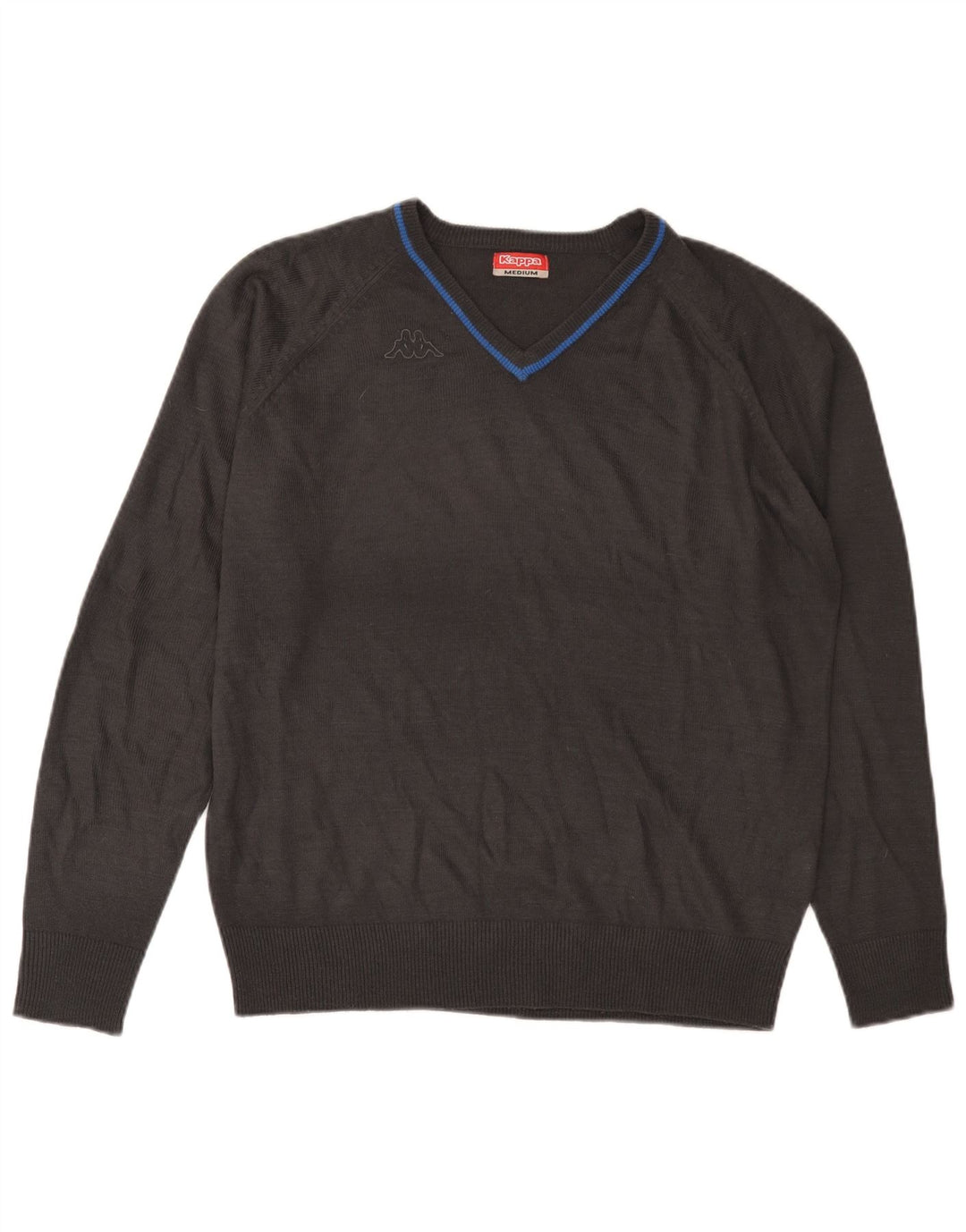 Maglione da uomo con scollo a V KAPPA grigio medio in acrilico