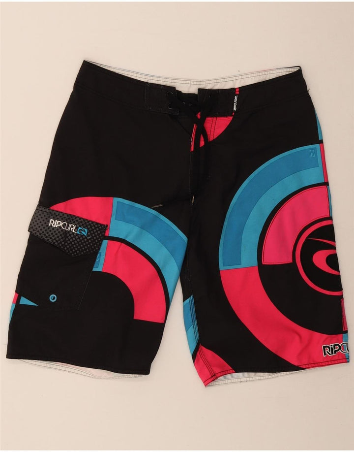 Pantaloncini da bagno grafici da uomo Rip Curl Poliestere medio nero geometrico