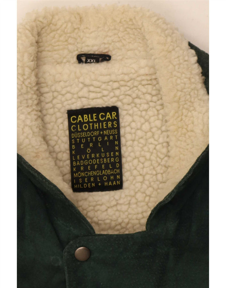 Cable Car Clothiers Giacca in shearling da uomo UK 44 2XL Fair Isle multicolore
