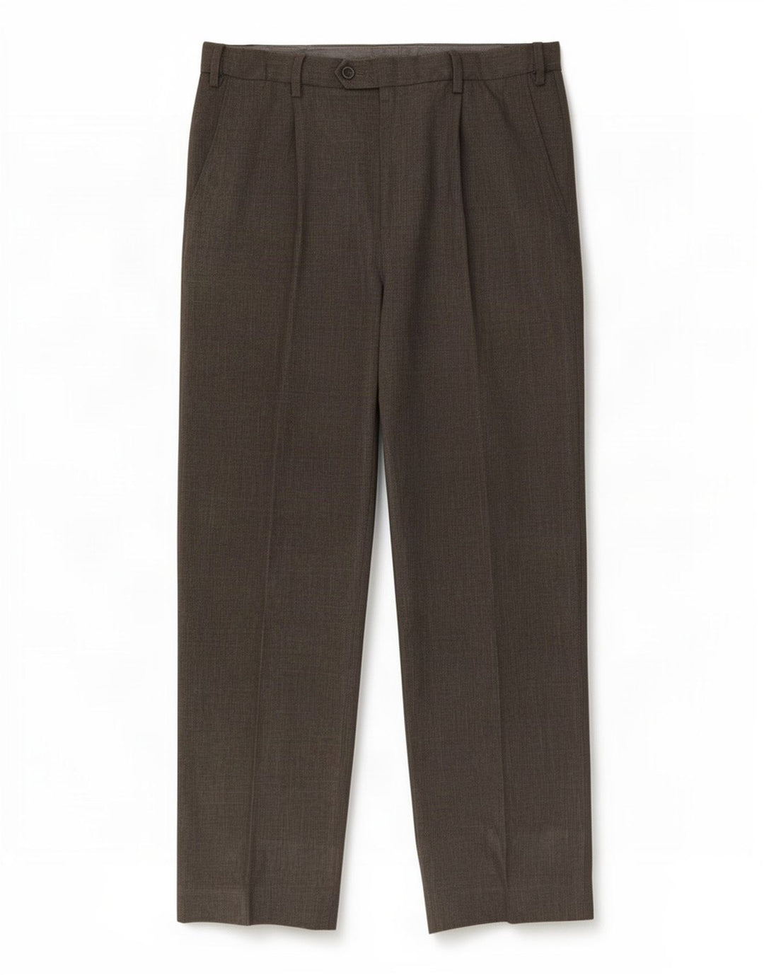 Pantaloni da abito con pegging da uomo Marks & Spencer W34 L30 poliestere grigio