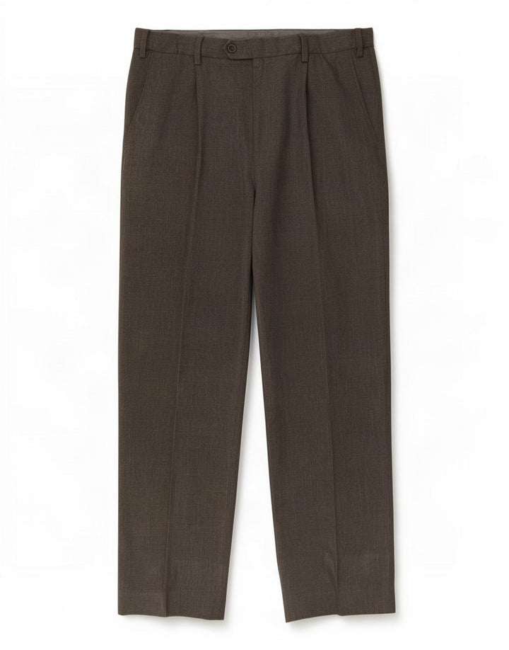 Pantaloni da abito con pegging da uomo Marks & Spencer W34 L30 poliestere grigio