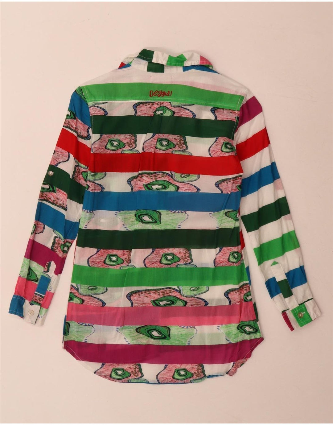 Desigual Camicia Pullover Longline Fit per Ragazze 7-8 Anni Multicolore