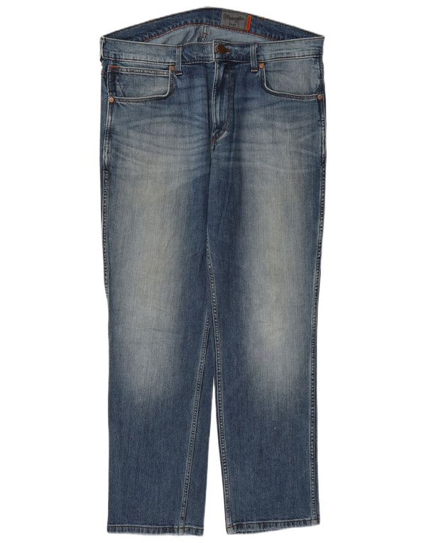 Jeans dritti da uomo Wrangler Greensboro W36 L30 cotone blu