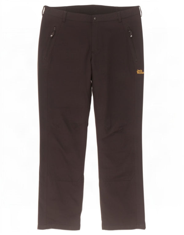 Pantaloni cargo da escursionismo da uomo Jack Wolfskin UK 44 XL W38 L32 Nero Poliammide
