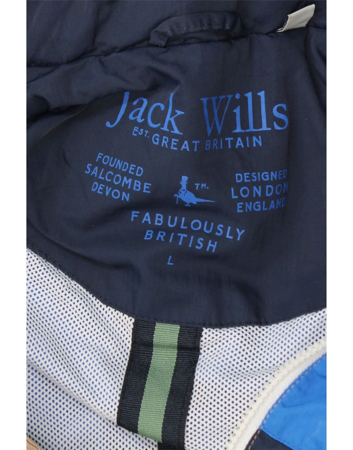 Giacca antipioggia con cappuccio da uomo Jack Wills UK 40 grande blocco di colori multicolore