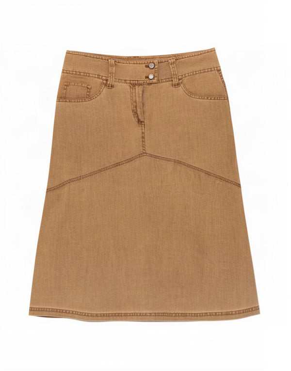 Gonna a trapezio da donna Marlboro Classics EU 42 Large W30 Beige