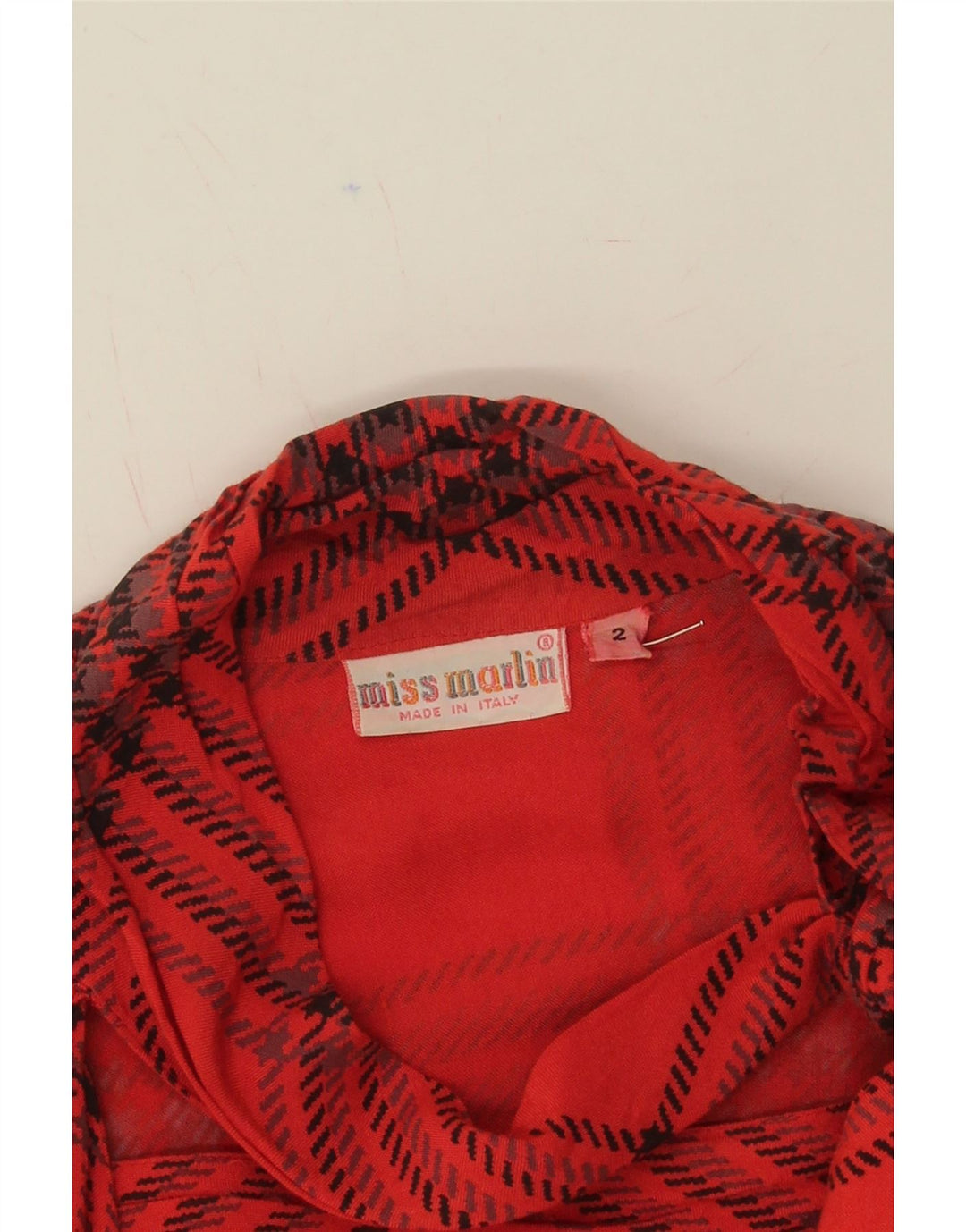 VINTAGE Womens Oversized Cardigan Top UK 16 Large Red Check Vintage Vintage and Second-Hand Vintage from Messina Hembry 