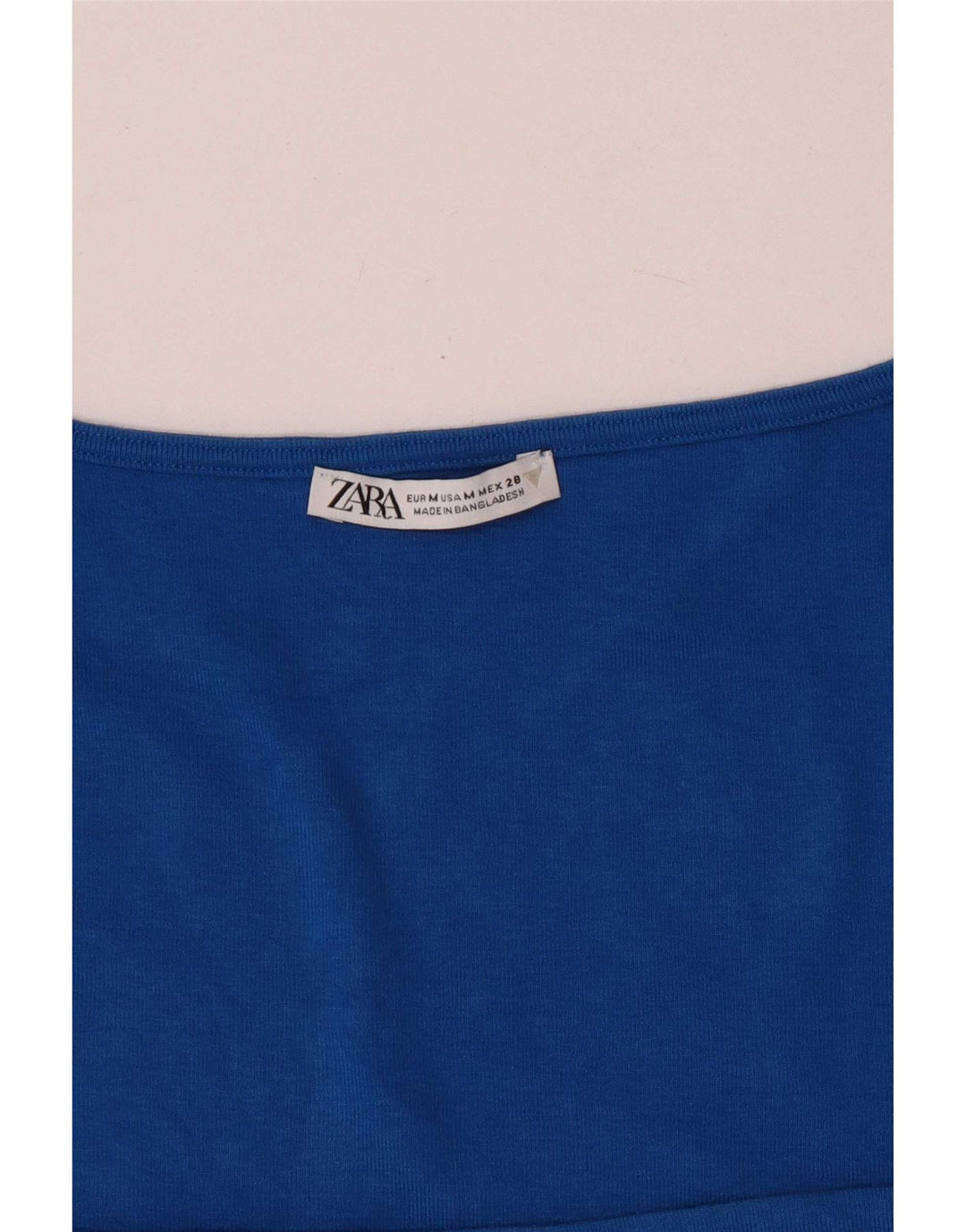 Top corto da donna Zara UK 12 blu medio