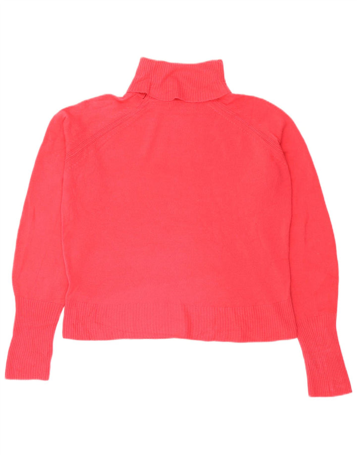 Maglione maglione a collo alto da donna Marks & Spencer UK 14 Acrilico rosa medio