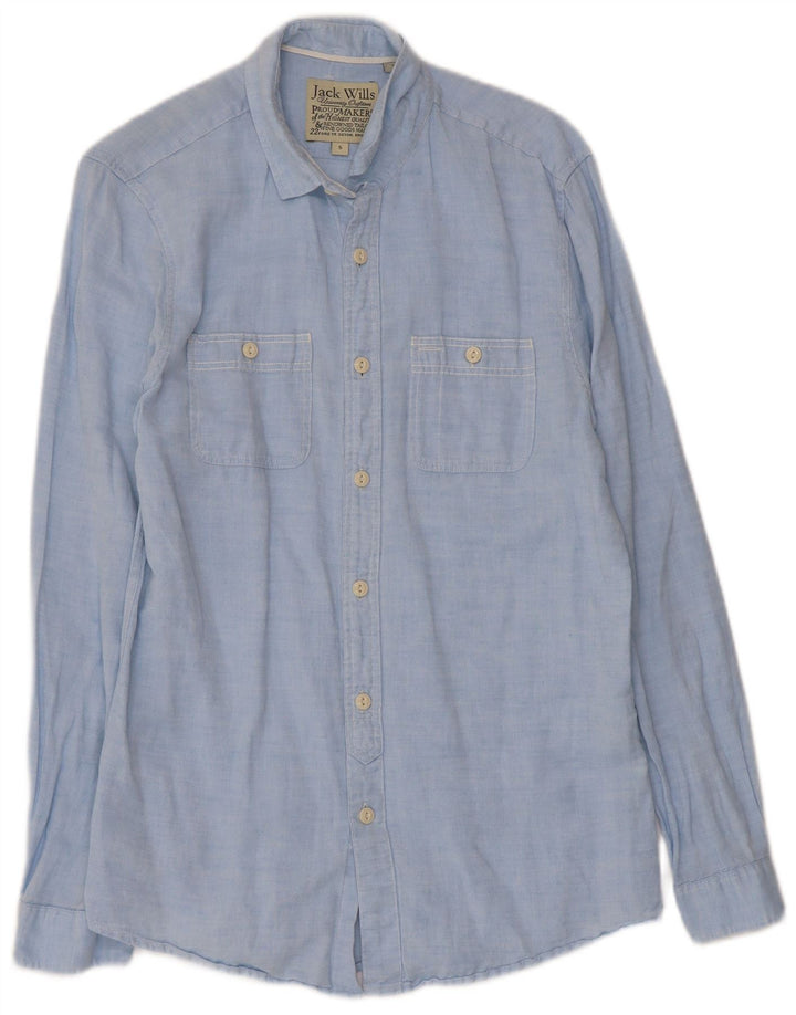 Camicia da uomo Jack Wills piccola in lino blu