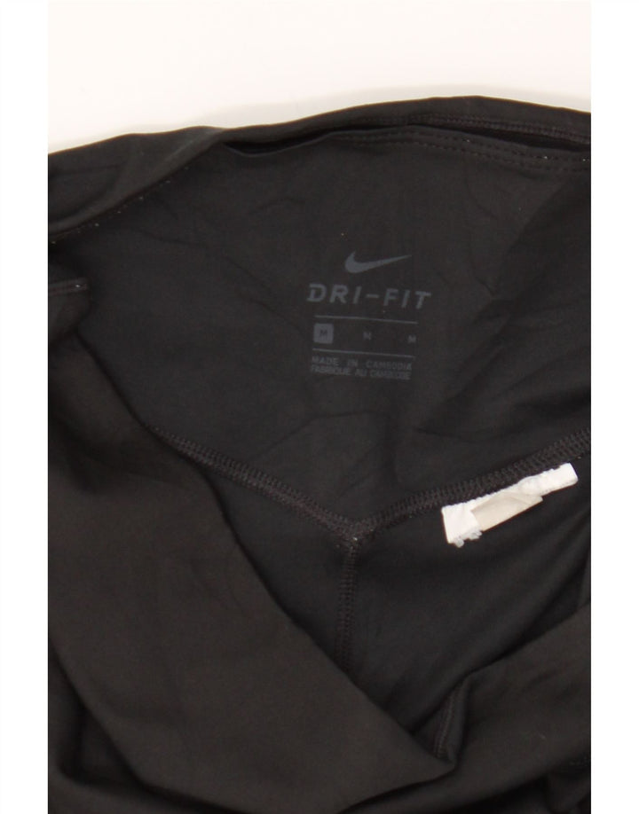 NIKE Womens Dri Fit Capri Leggings UK 14 Medium  Black Polyester Vintage Nike and Second-Hand Nike from Messina Hembry 