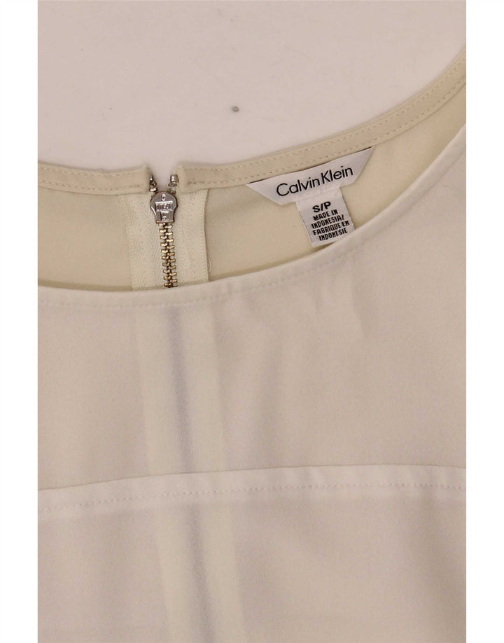 Abito a trapezio da donna Calvin Klein UK 10 Small White Colourblock