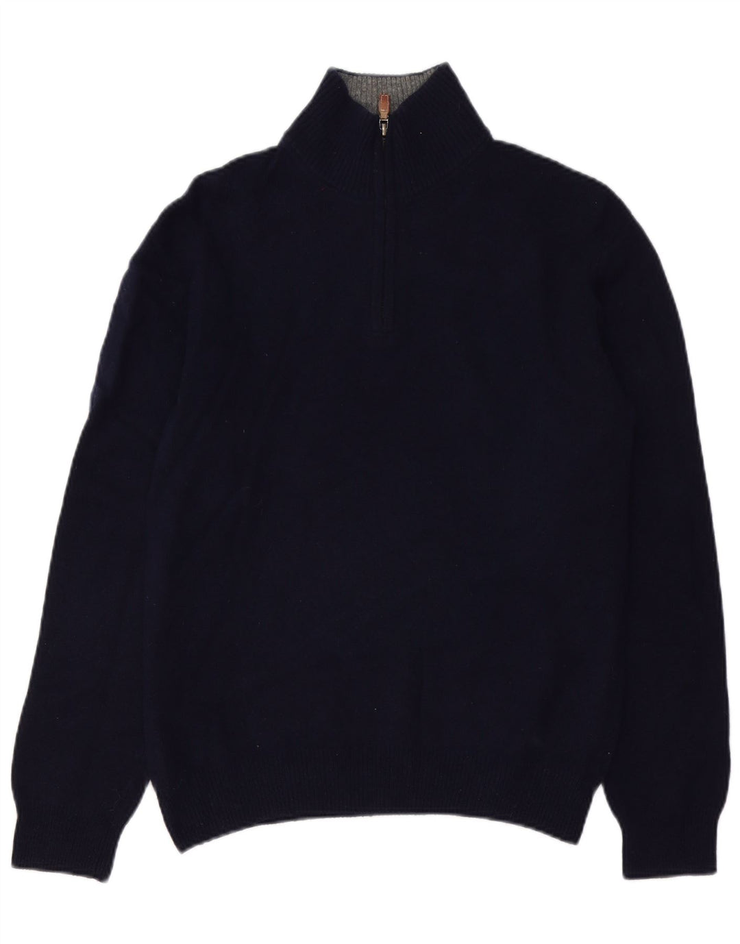 Maglione da uomo HACKETT con zip e collo in lana d'agnello medio blu navy