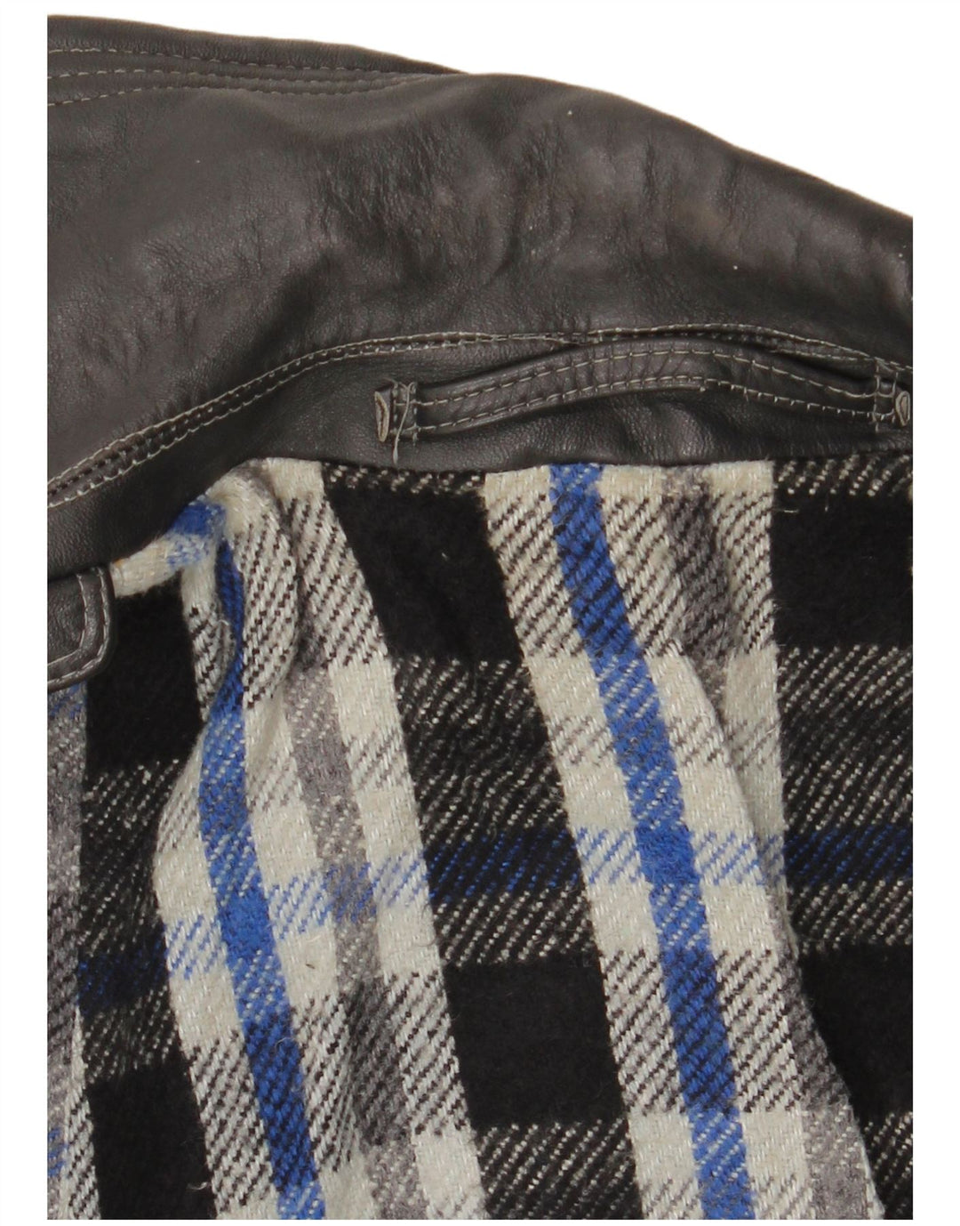 Trench in pelle da uomo VINTAGE UK 38 Pelle nera media