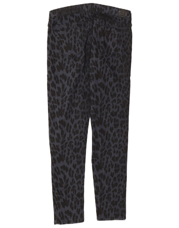 Guess Jeans skinny Beverly da donna W30 L29 Cotone con stampa animalier blu navy