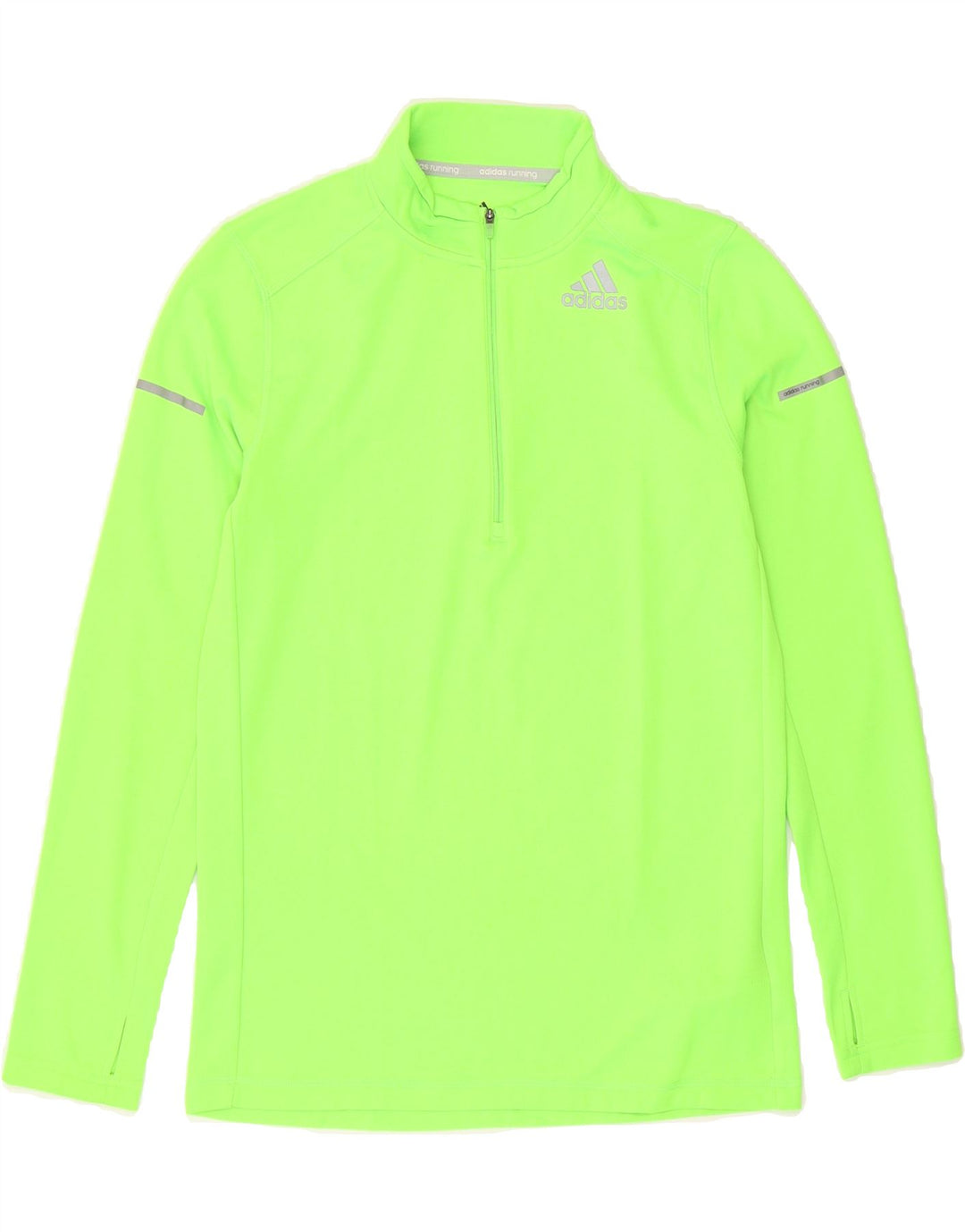 ADIDAS Mens Climalite Zip Neck Pullover Tracksuit Top Medium Green Vintage Adidas and Second-Hand Adidas from Messina Hembry 