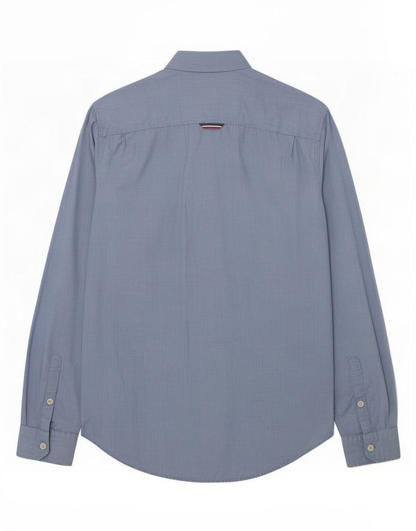 Camicia da uomo Tommy Hilfiger piccola in cotone blu