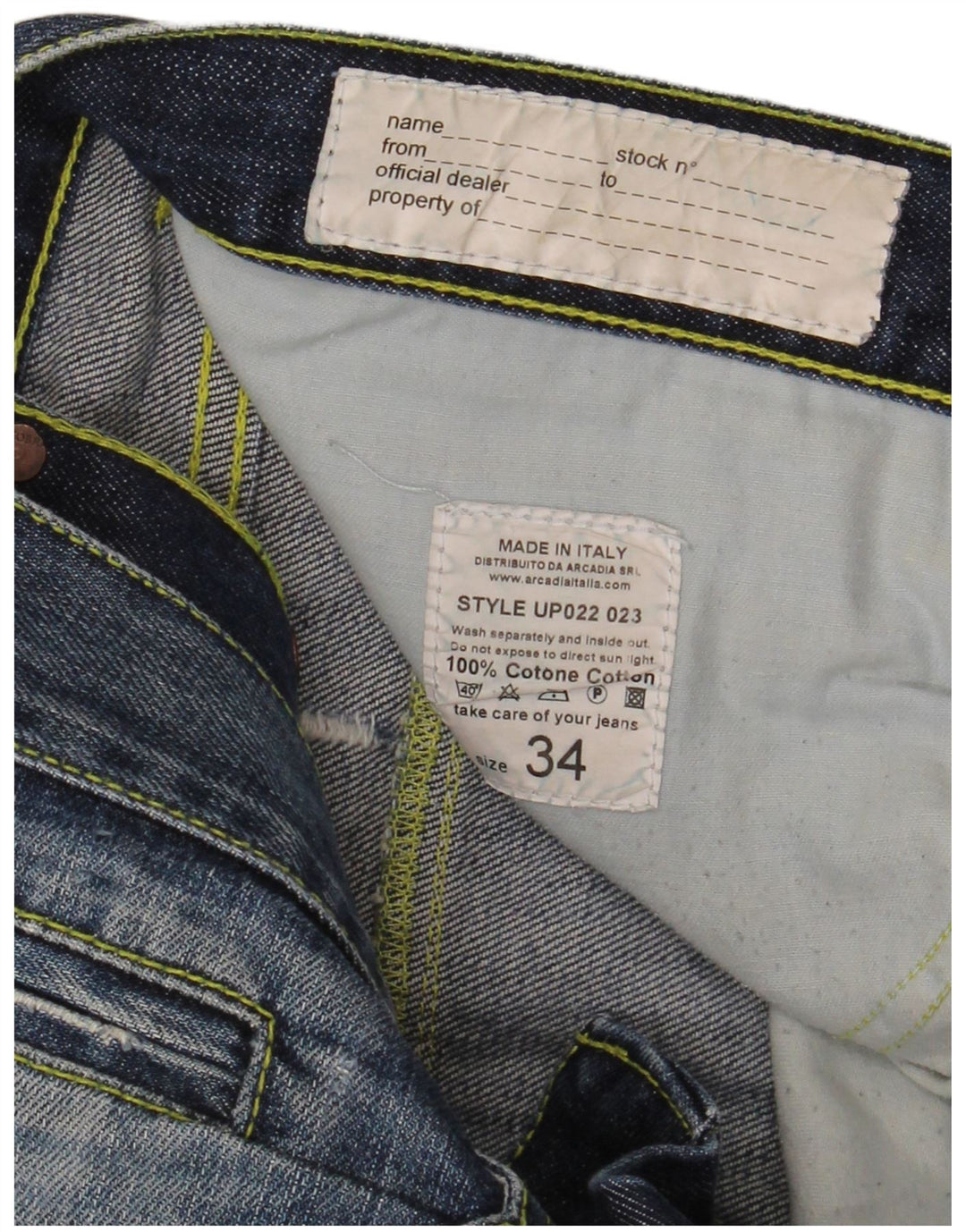 Jeans dritti da uomo DONDUP W34 L32 in cotone blu