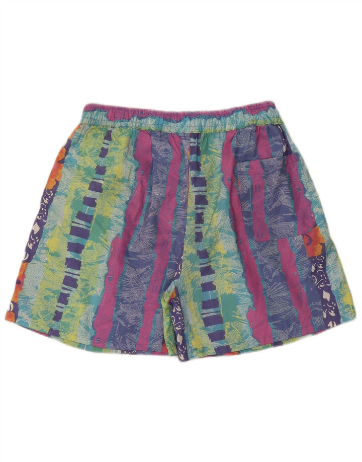 Pantaloncini da bagno da uomo VINTAGE cotone a righe multicolori medie