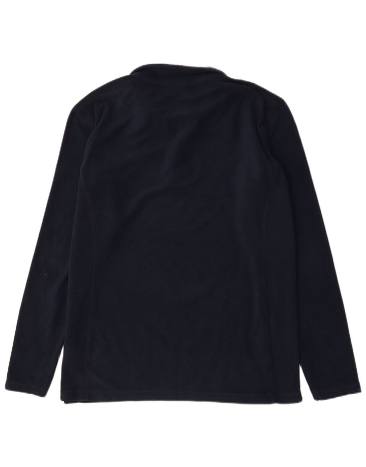 Maglione in pile da uomo Columbia con zip e collo, grande, in poliestere blu navy