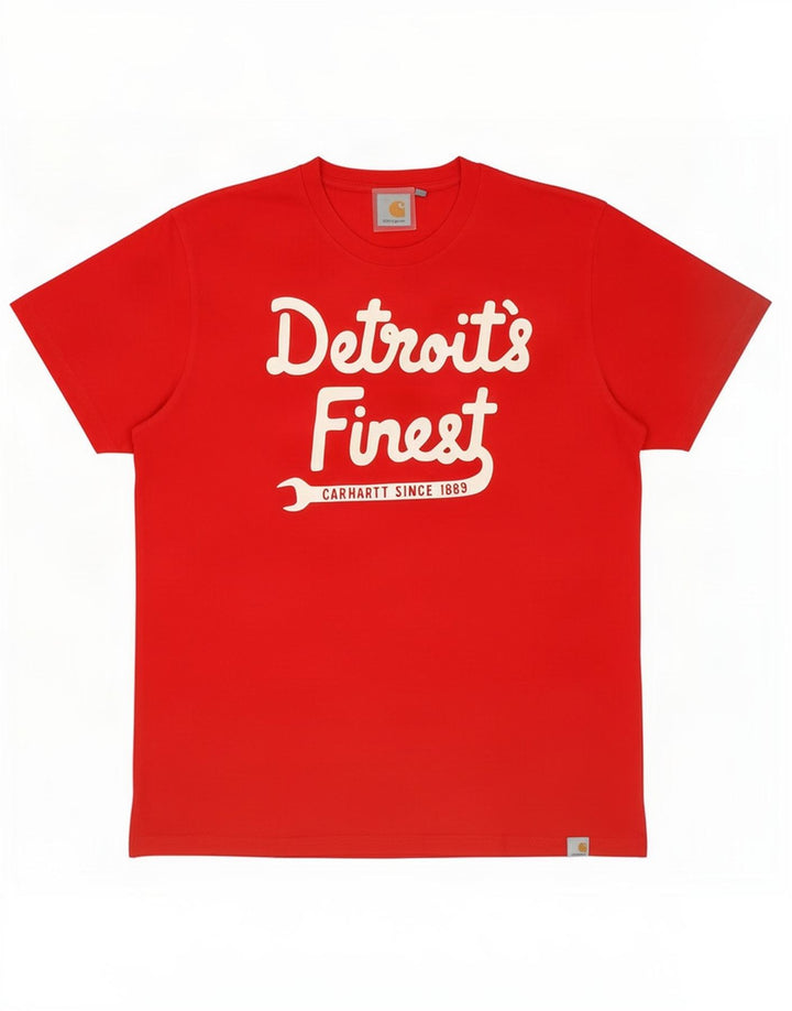 T-shirt grafica da uomo Carhartt Top in cotone rosso medio