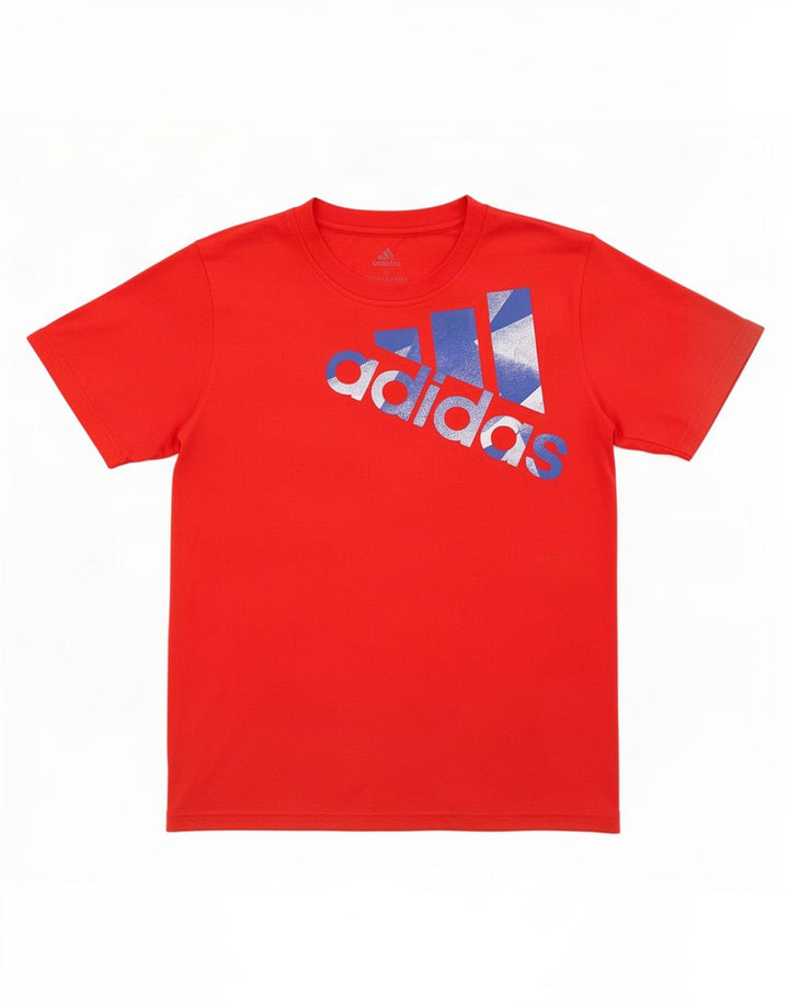 T-shirt grafica da uomo Adidas Top piccola rossa in poliestere